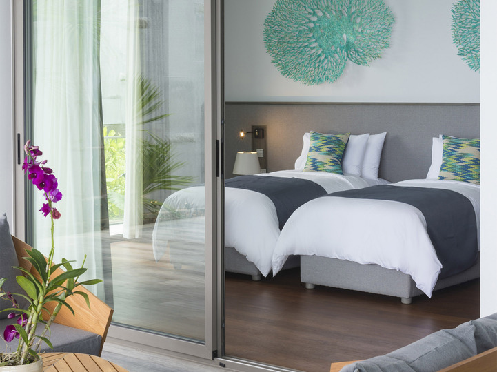 Malaiwana Duplex - Lower twin bedroom