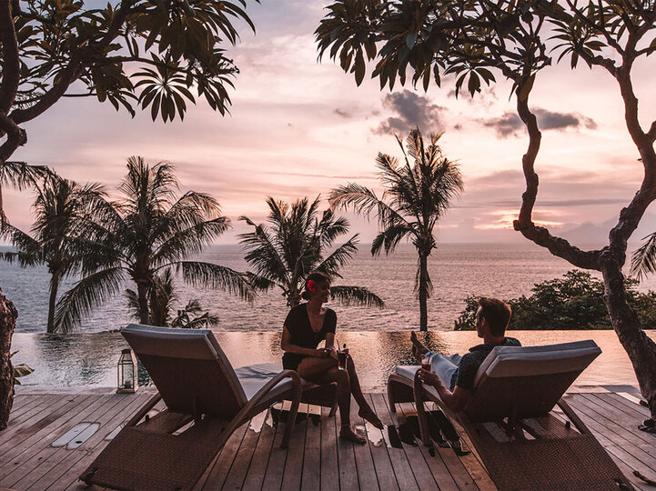 Sunset by the Pool