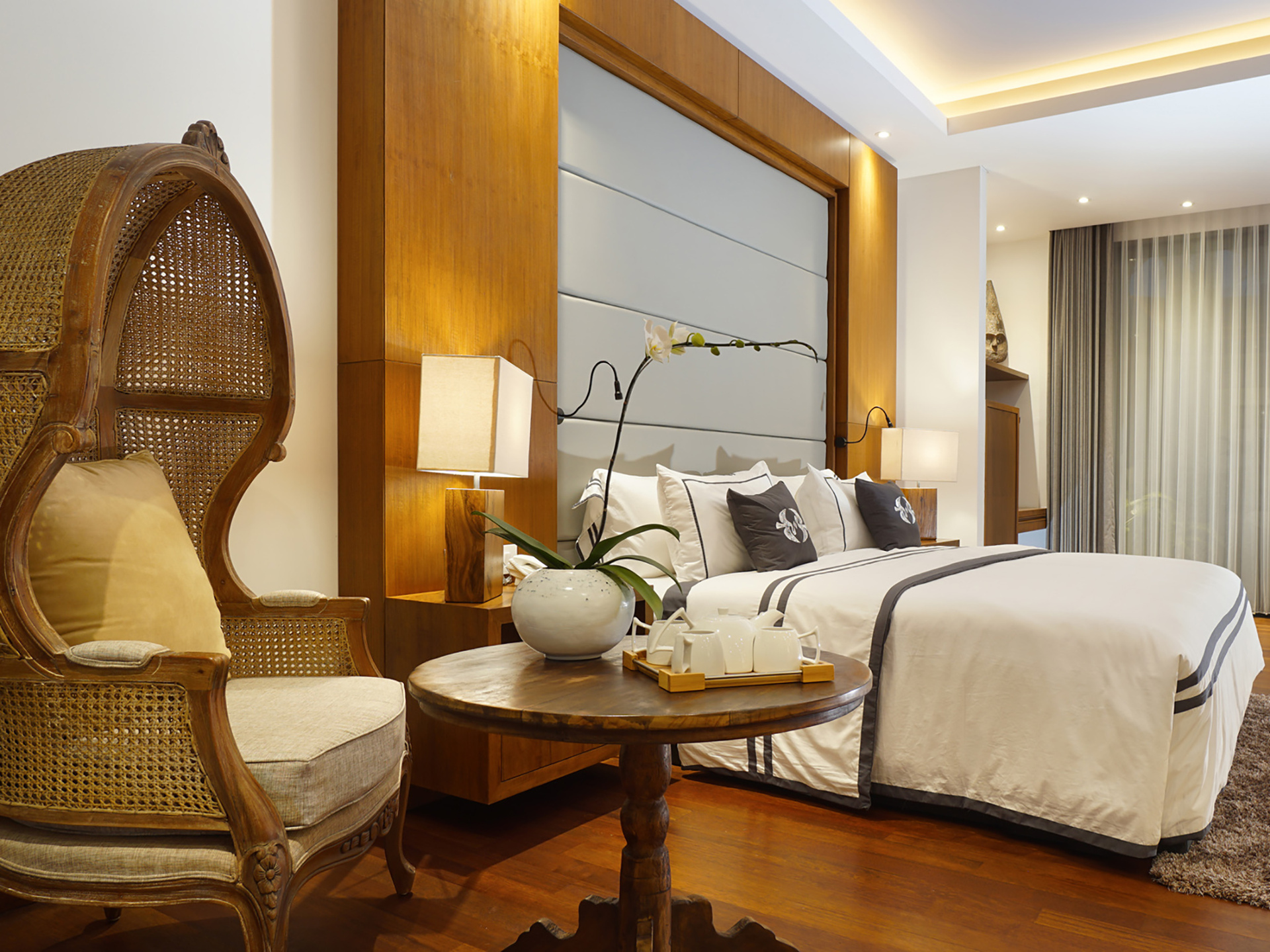Tirtha Bayu Villa II - Deluxe Suite 2 with rattan chair copy