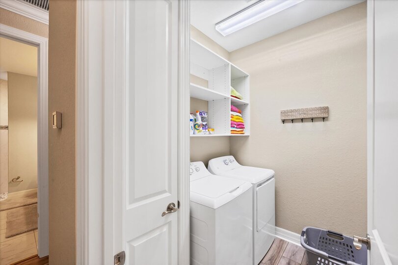 Laundry room with full-size washer & dryer