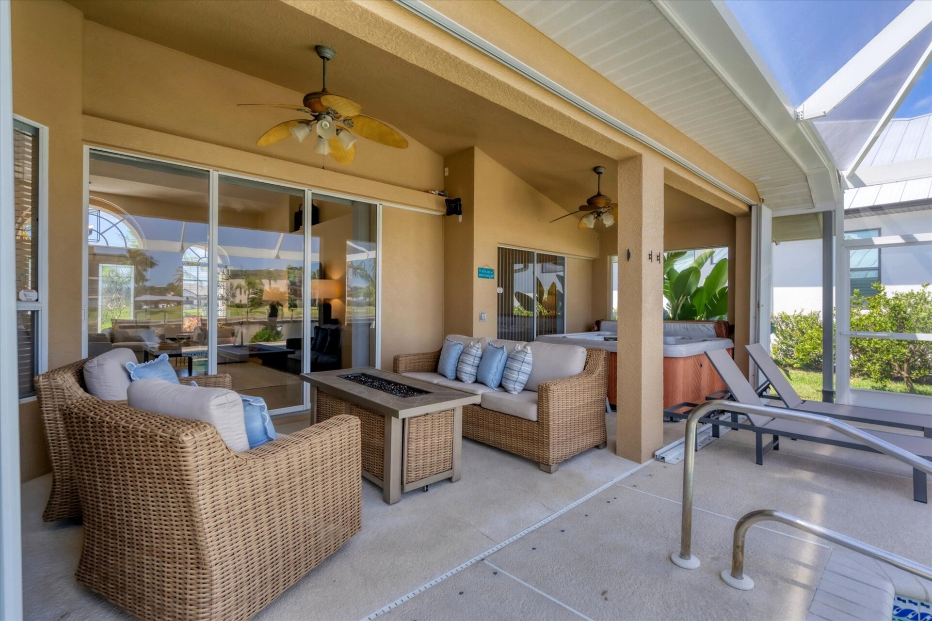 Spacious outdoor area overlooking the water