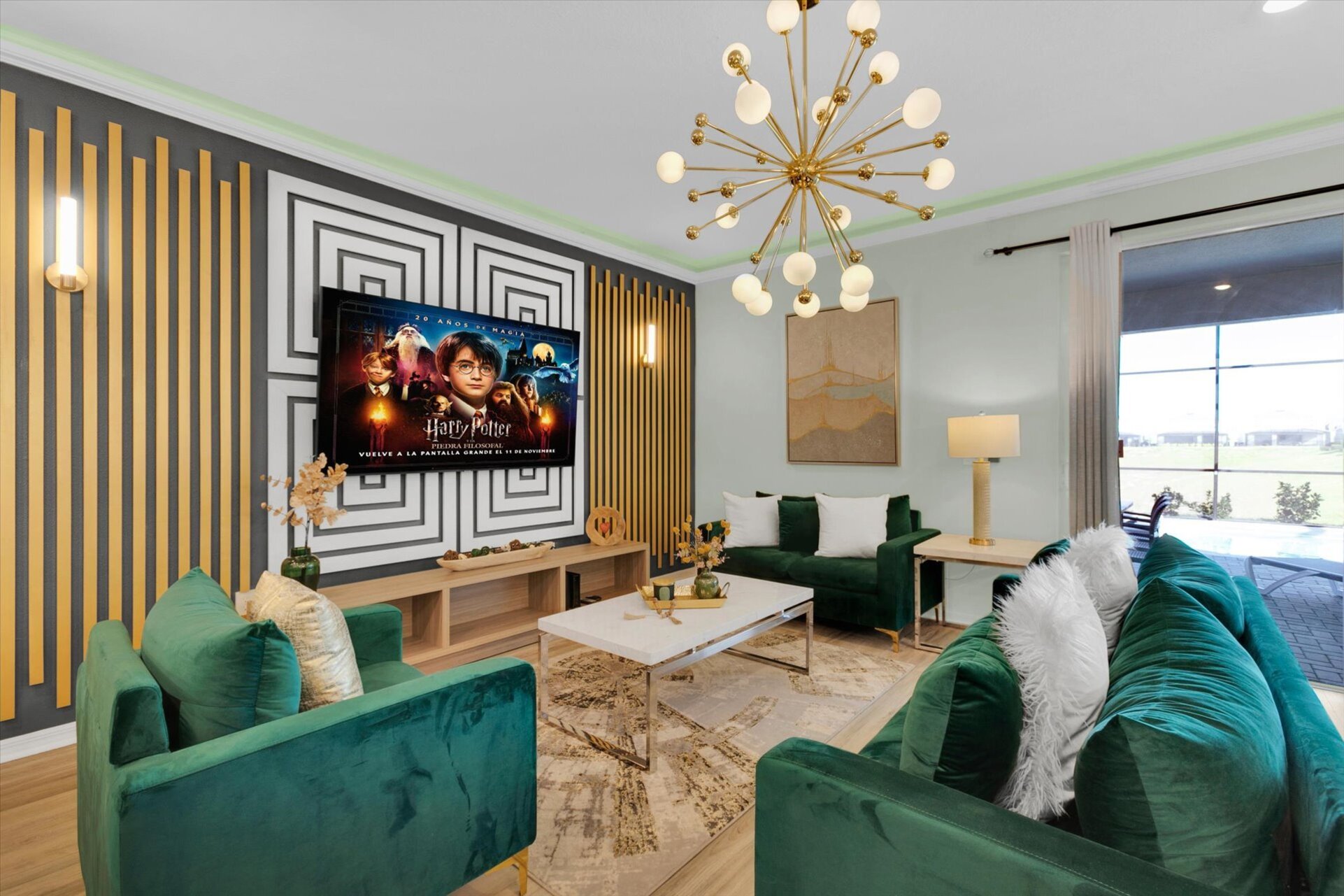 Living Room, 75" Smart TV