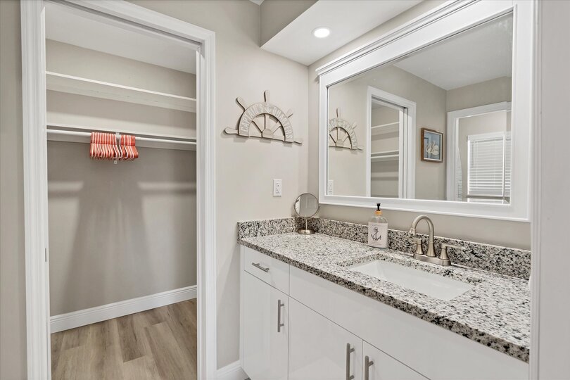Primary bathroom with walk-in shower
