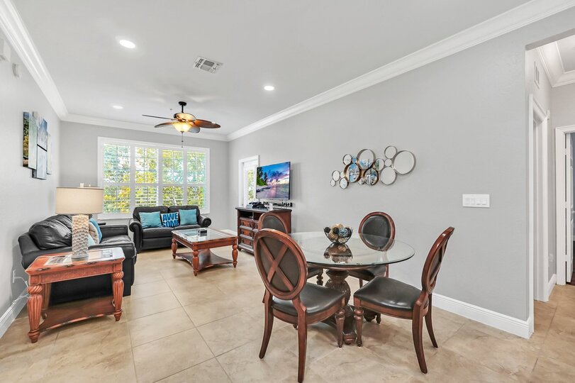 The open living space is perfect to accommodate the whole family
