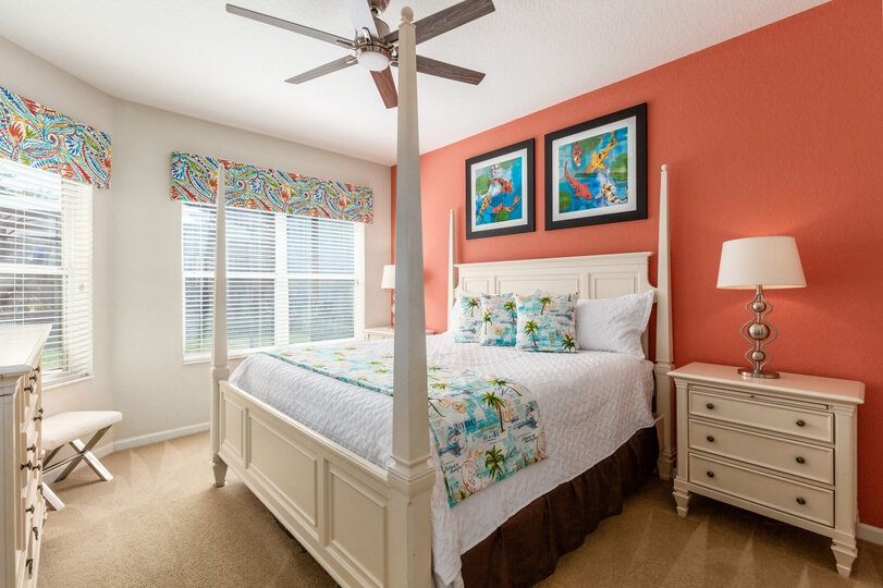 This Master Suite comes furnished with a king-size bed
