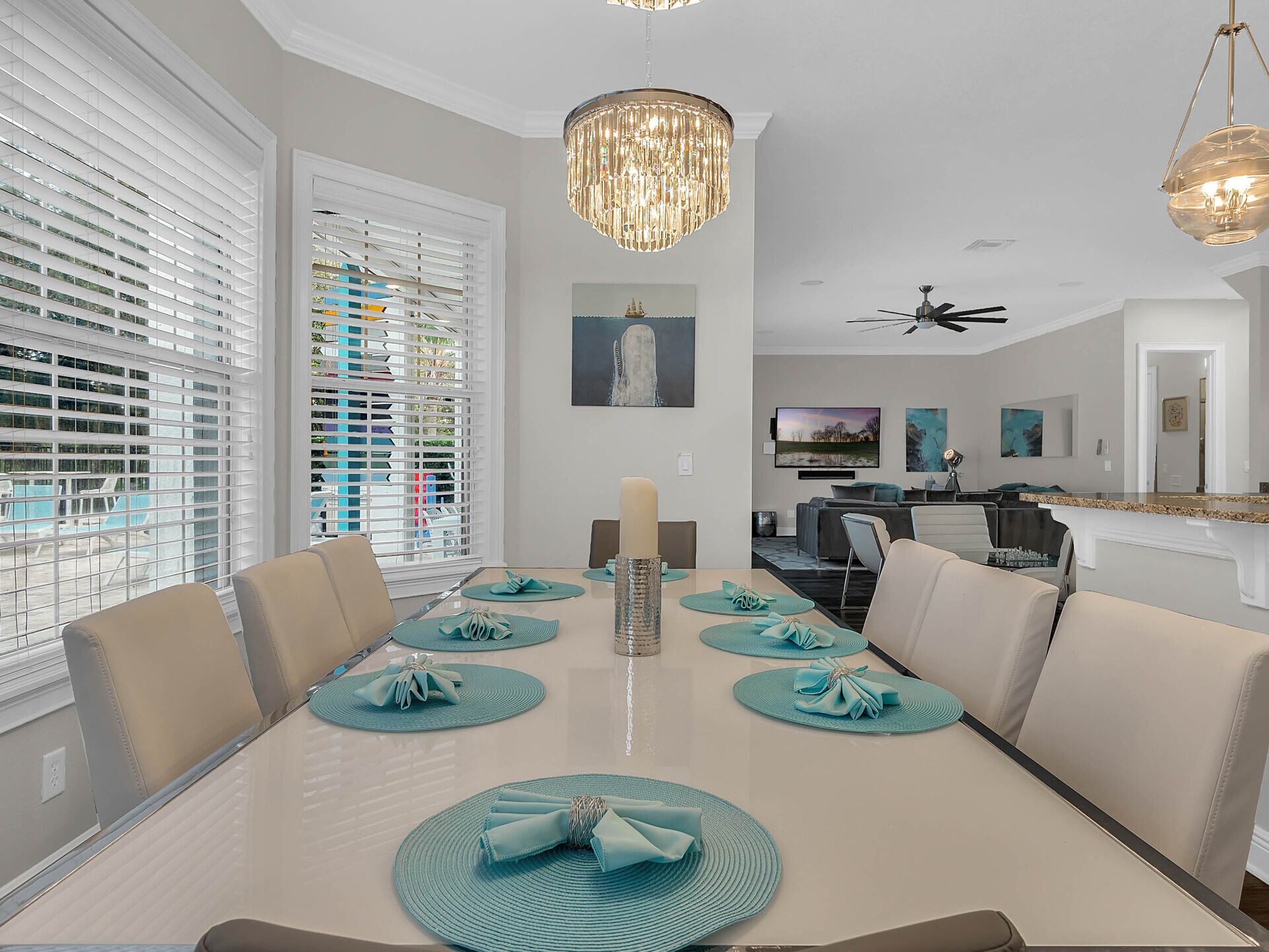 Have a home-cooked meal at the  formal dining table
