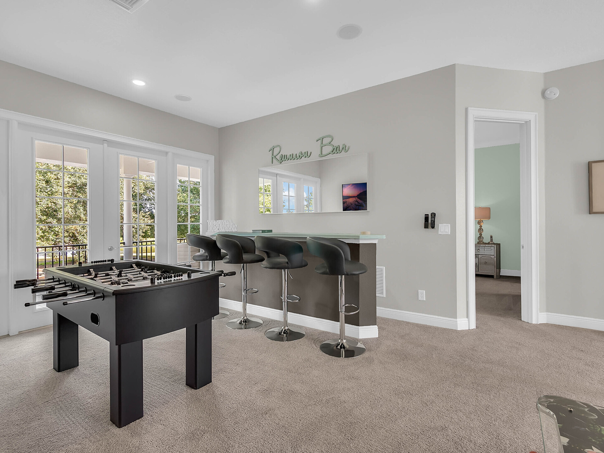 The upstairs loft has tons of options for fun
