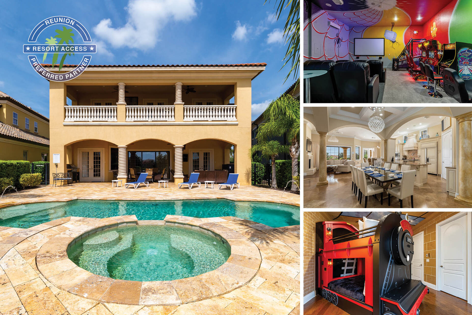 Welcome to Magical Chateau a 5 bedroom, 5.5 bath villa located within the prestigious Legends Corner and overlooking the infamous Jack Nicklaus golf course. | Photos Taken: April 2021