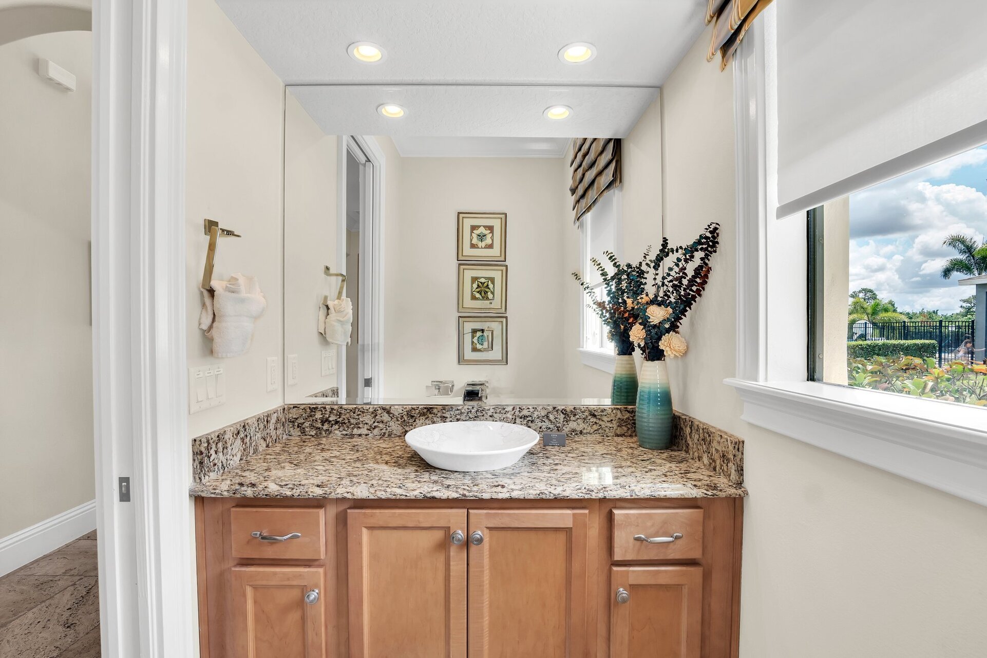 Half bath on the first floor