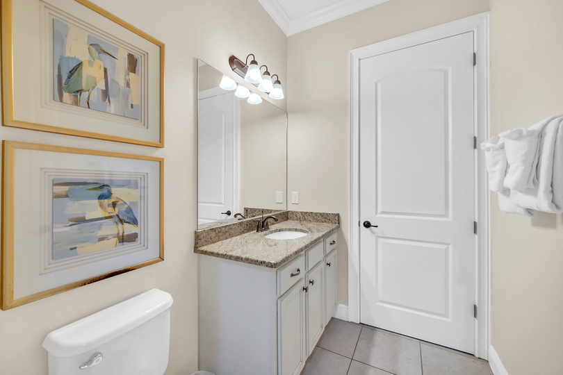 Perfect half bath making 7.5 bathrooms total