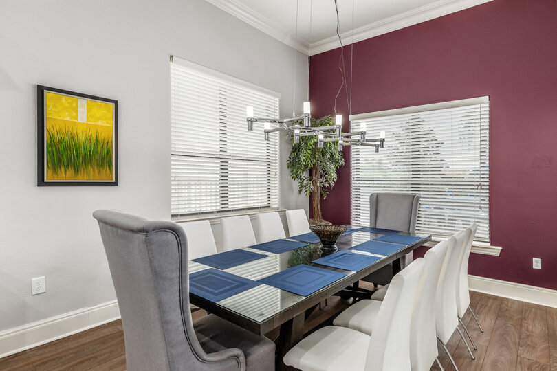 Eat a delicious meal with your loved ones on this 10 seater dining table.