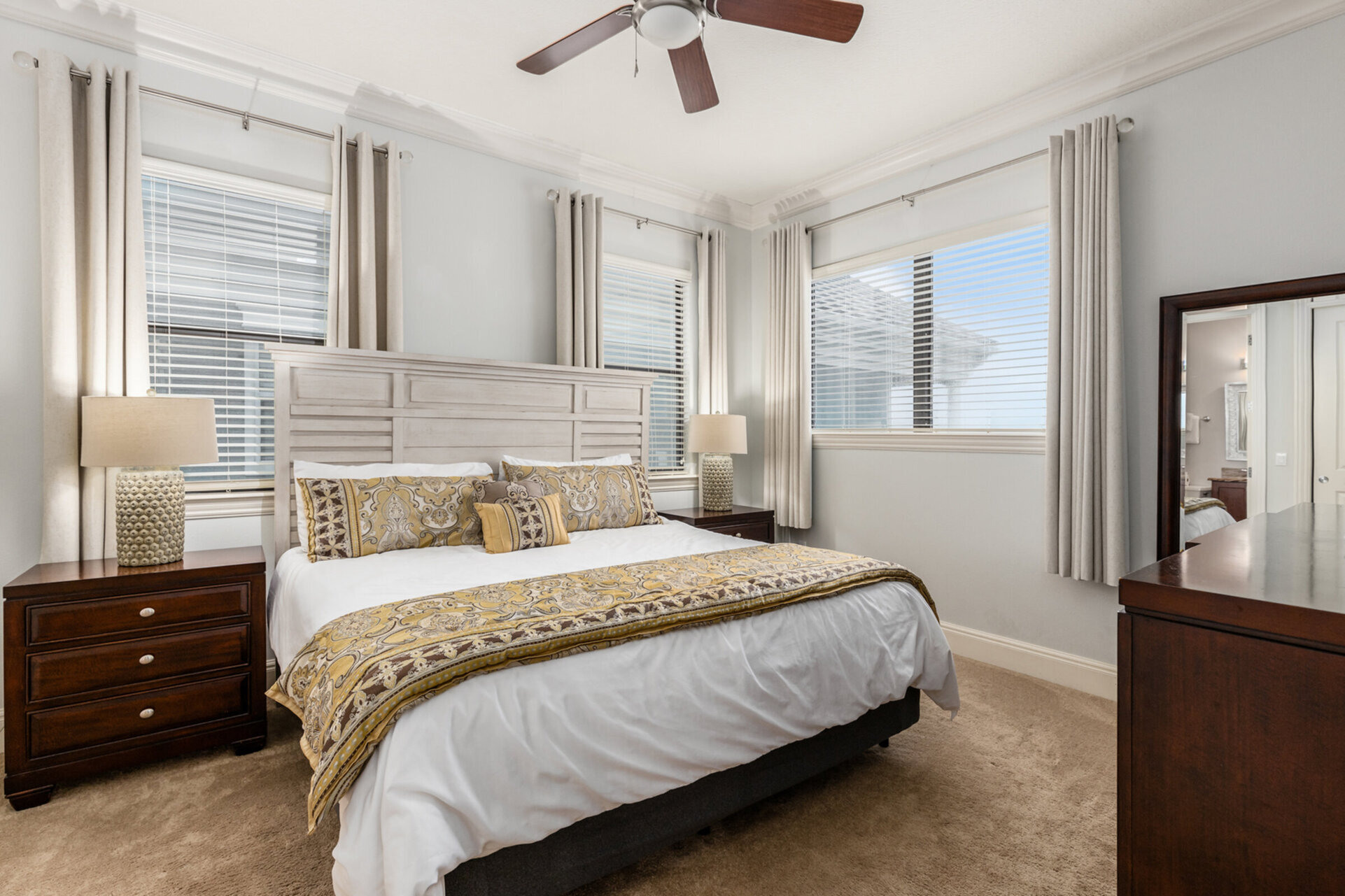 Enjoy the space this room offers.