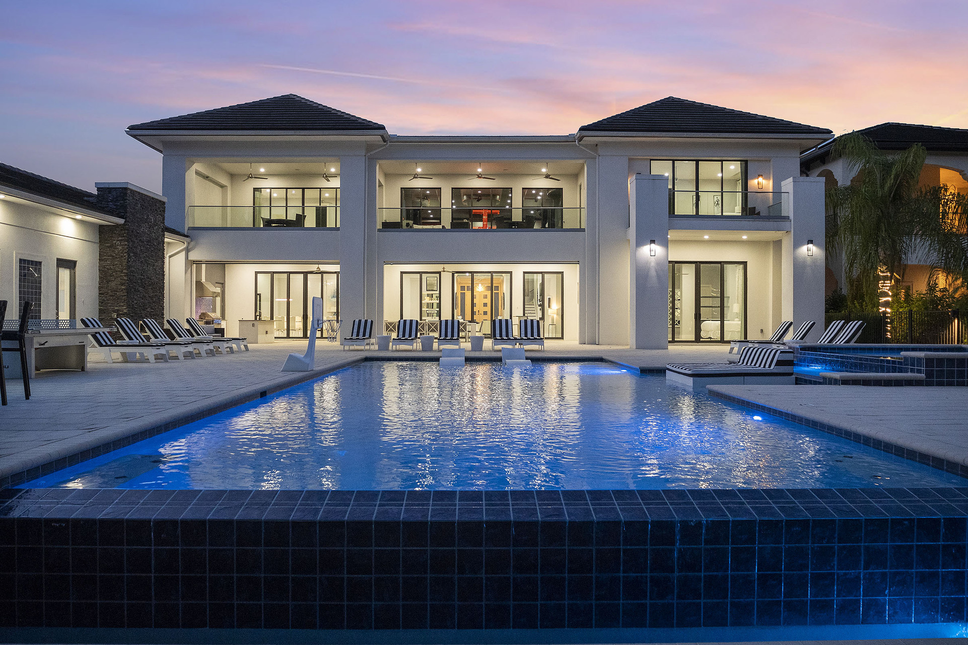 Enjoy an evening swim in the private 50 ft x 30 ft. infinity pool