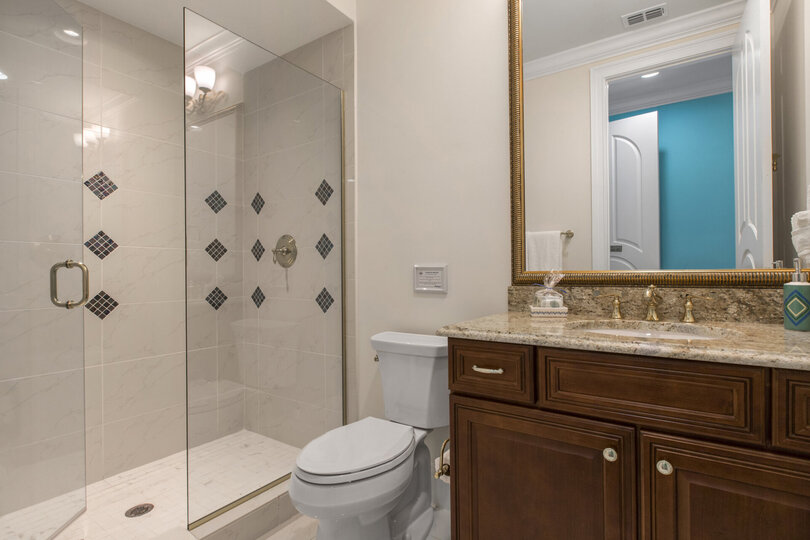 The Aladdin suite has an en-suite bathroom for the kids to share