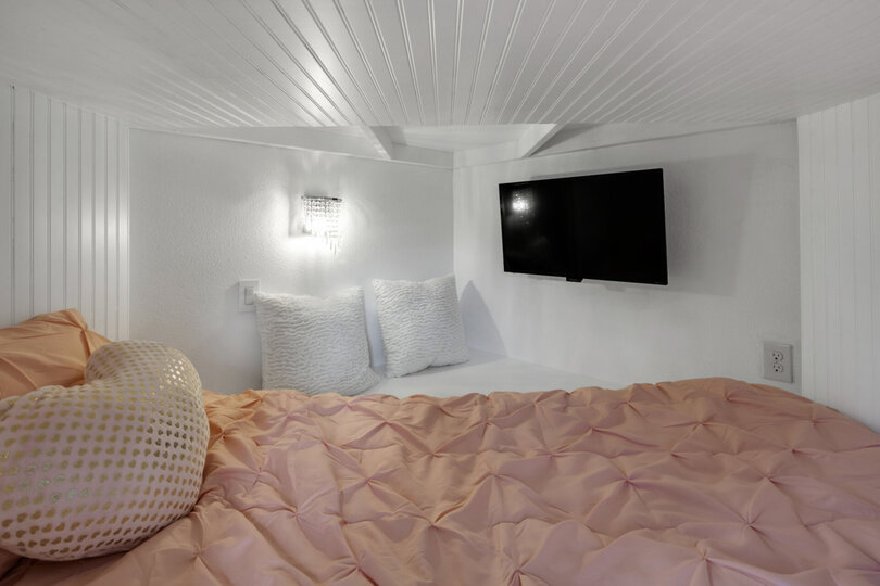 One of the bunks even has their own Smart TV