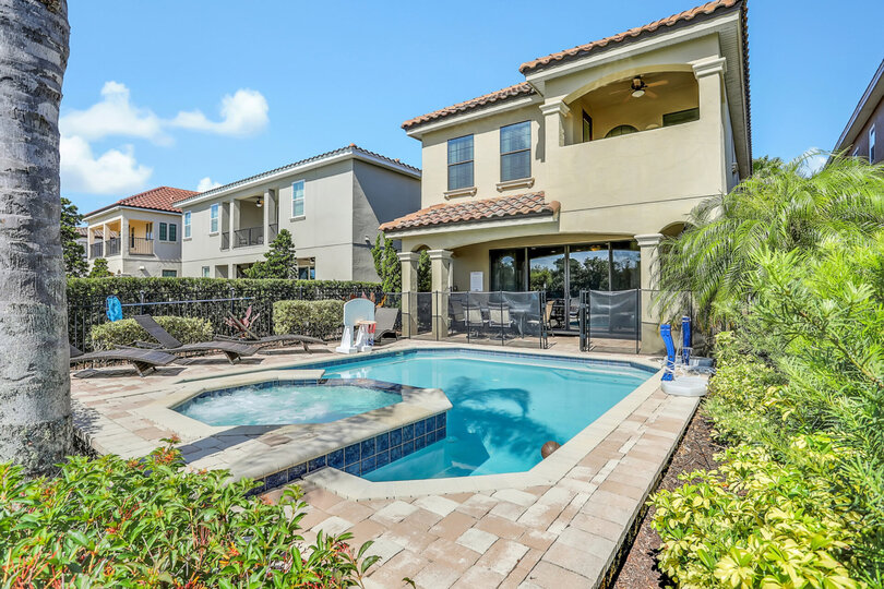 Cool off with a swim in the private pool