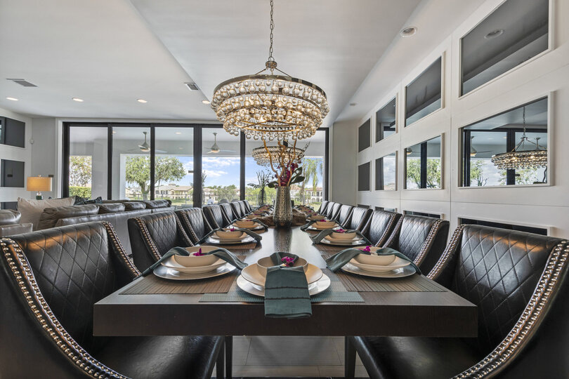 The formal dining table is great for enjoying family meals together