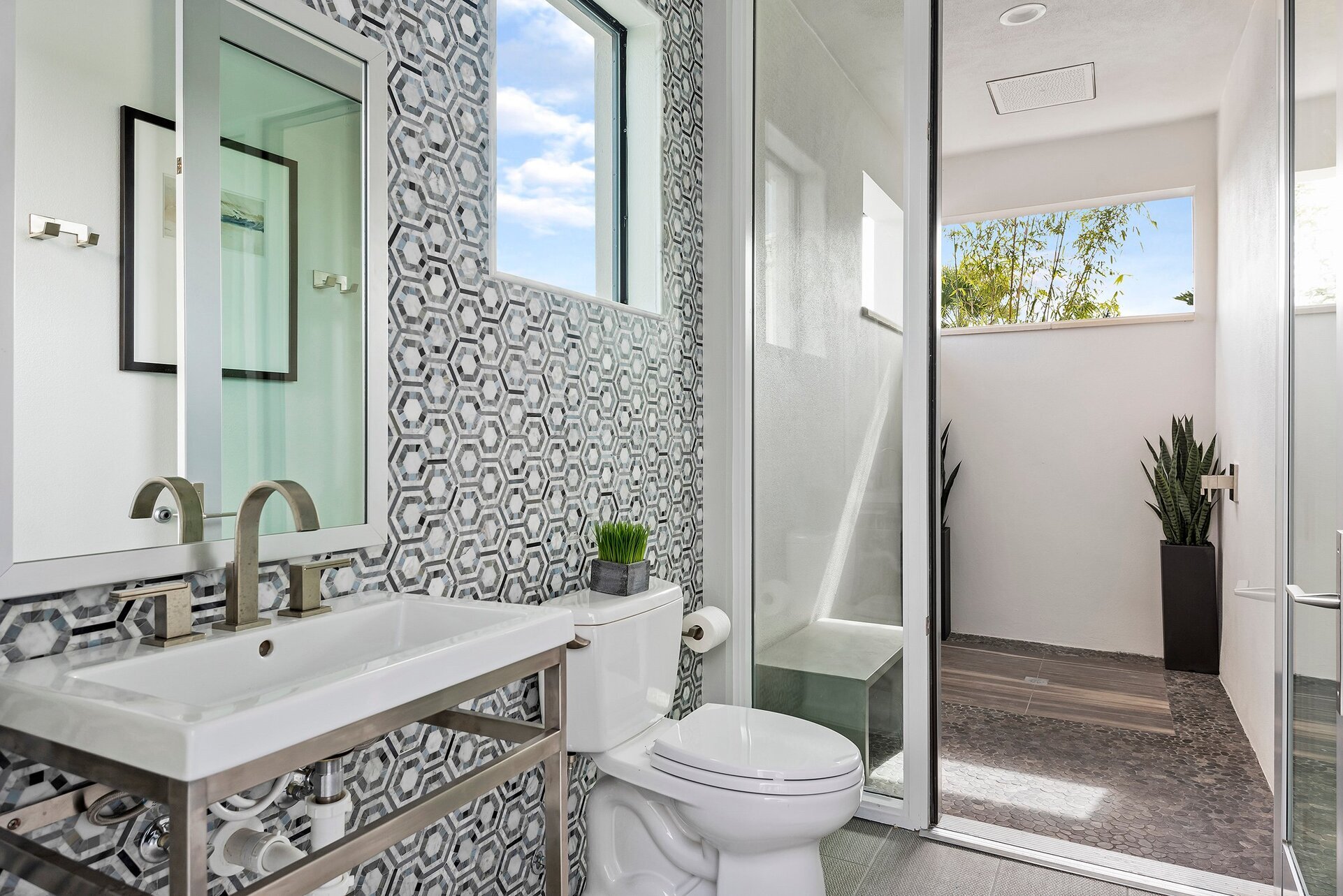 Outside shower