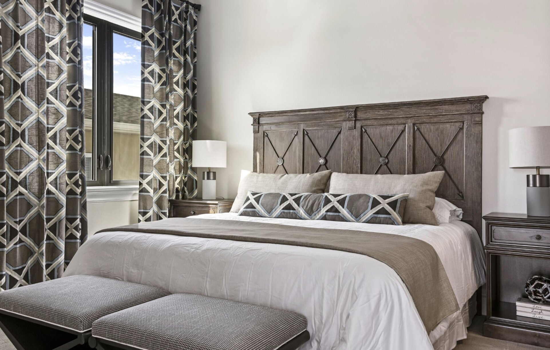 Sleep peacefully in this extravagant king-sized bed