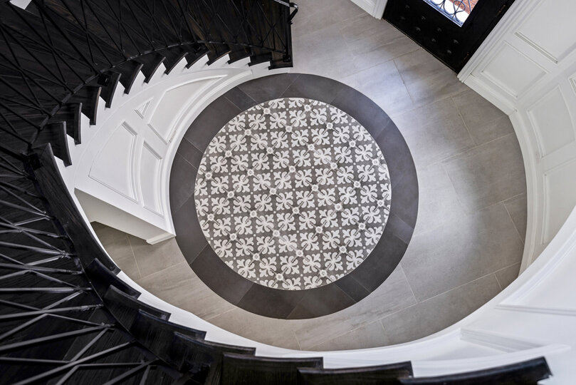 The view from the spiral staircase