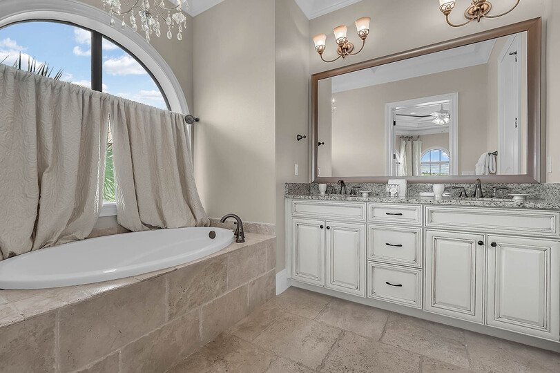 Complete with a luxurious bath tub