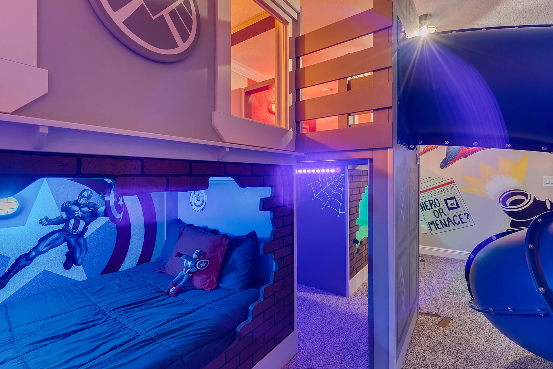 Kids won`t want to leave their fun bedroom
