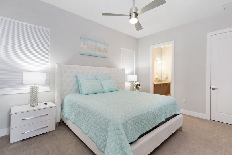 Lavish master suite  with a King sized bed