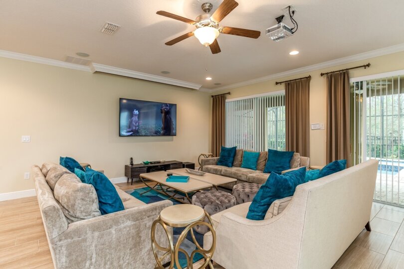 Sit back and relax and watch a show on the 75-inch 4K SMART TV