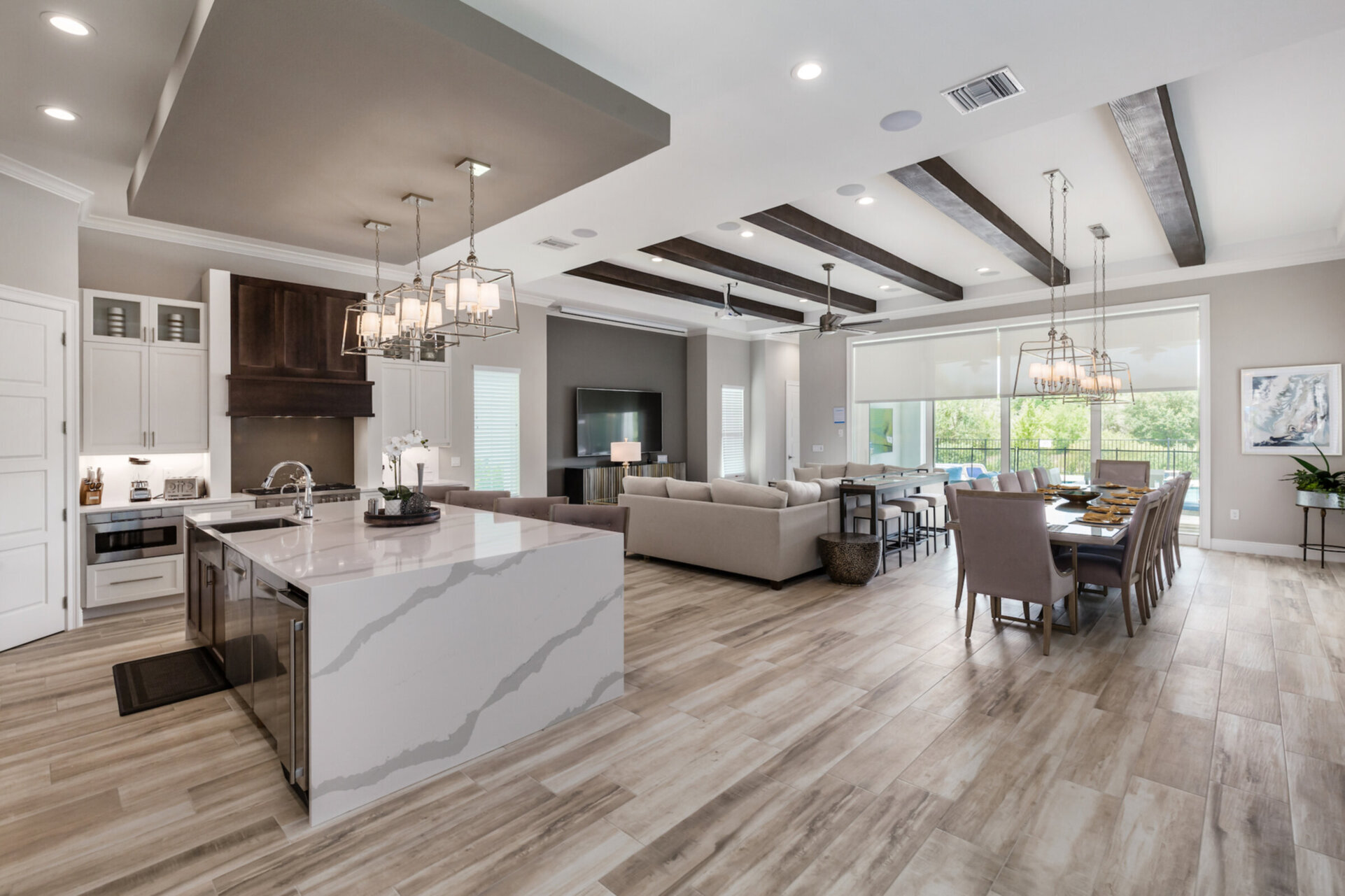 A large open-concept living area