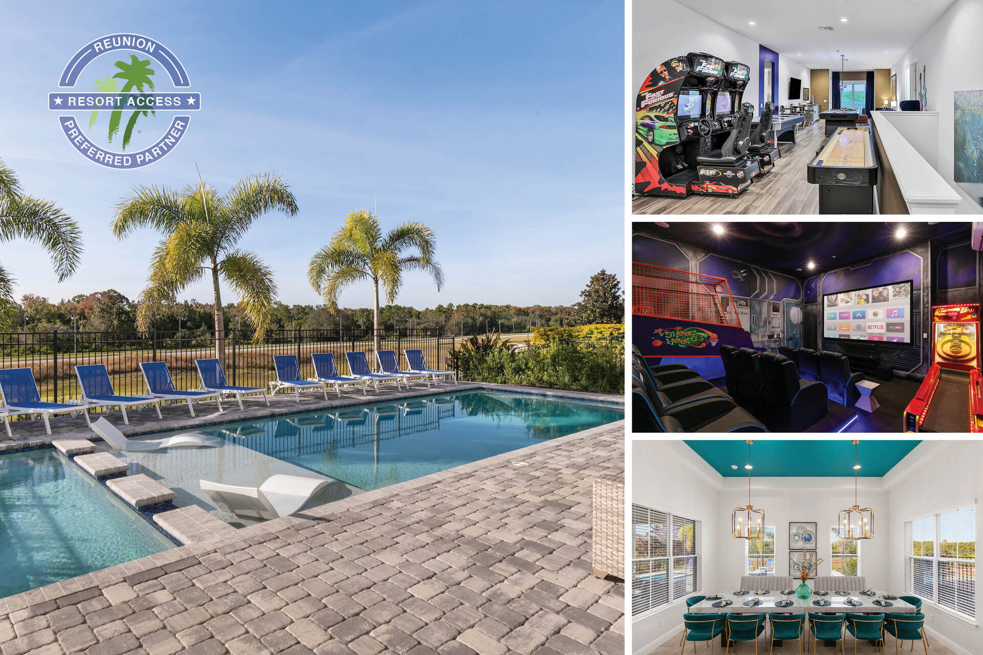 Welcome to Ultimate Retreat, a 10 bedroom villa with a West-facing pool, endless entertainment, and luxury furnishings | PHOTOS UPDATED: April 2022 |