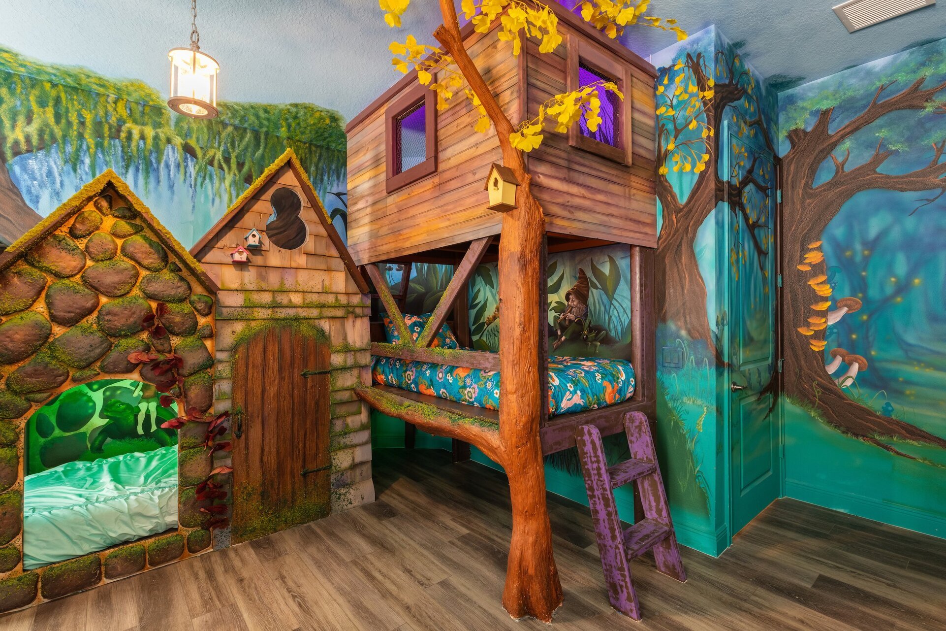 So many surprises await your young ones all around this bedroom
