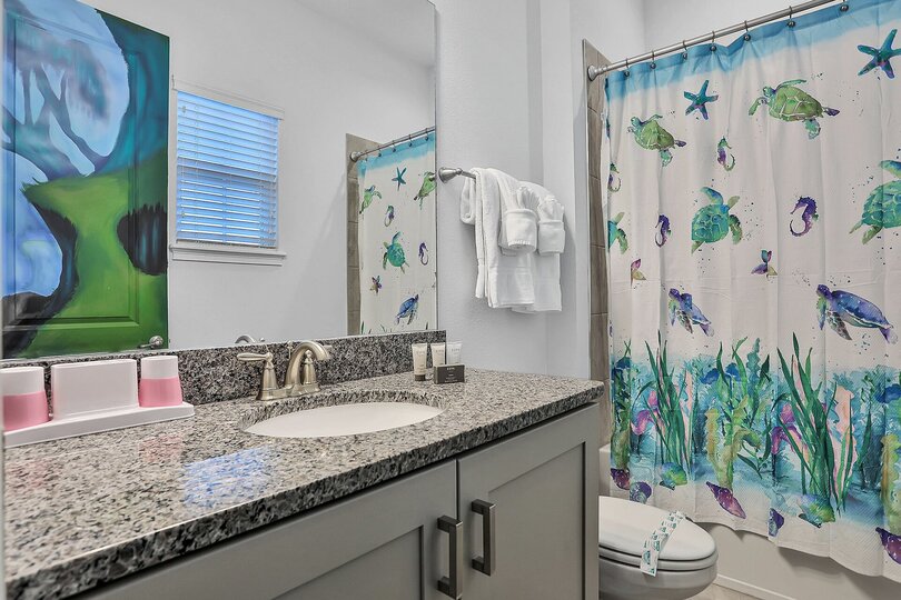 Both feature a shower/tub combination