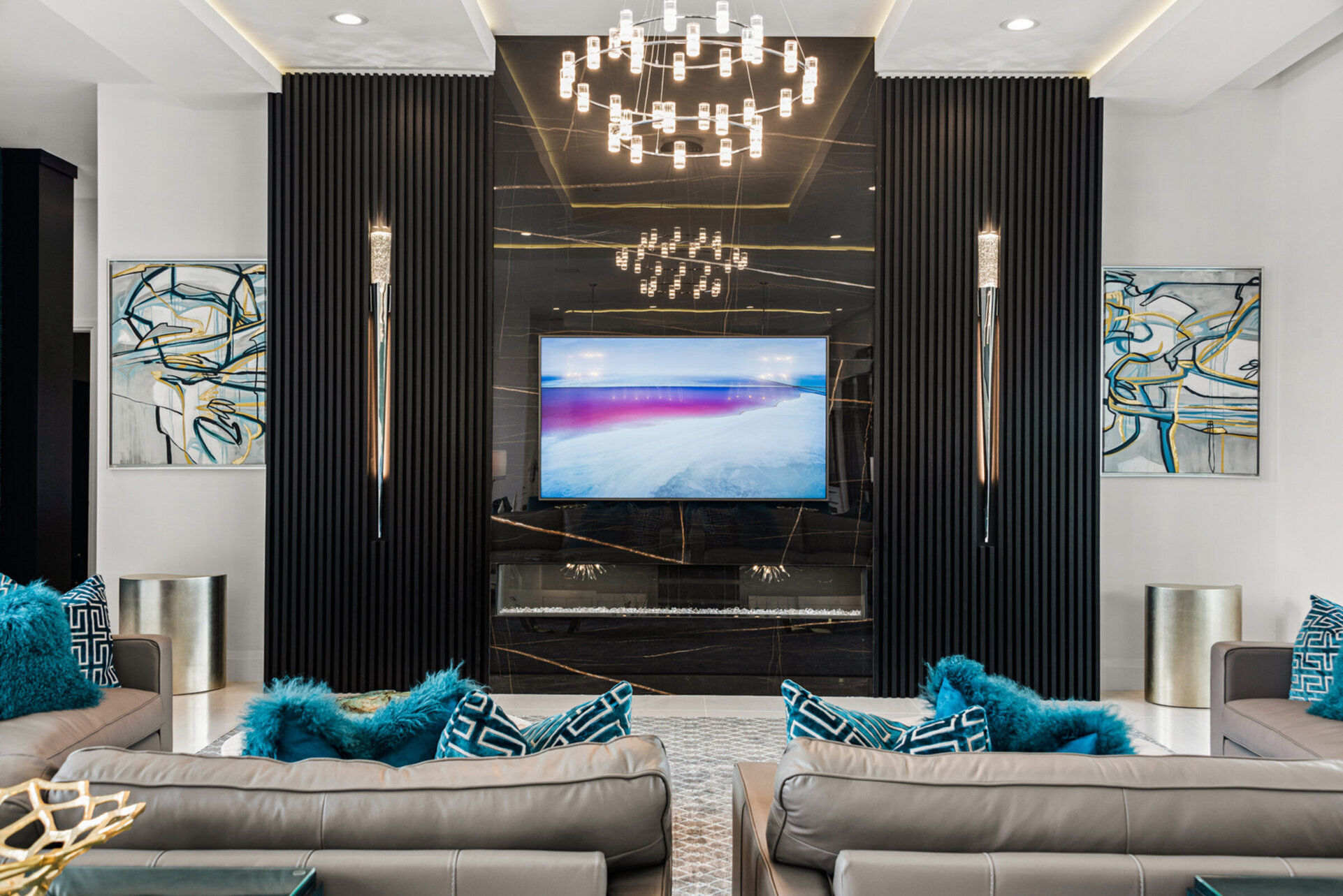 Sit back, relax, and watch your favorite movie (Fireplace not available for guests)