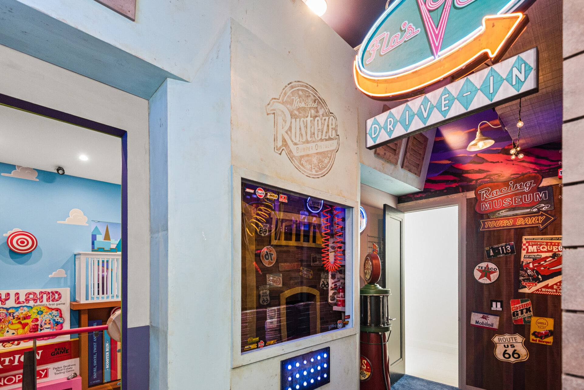 Race next door to the Race Car-themed bedroom