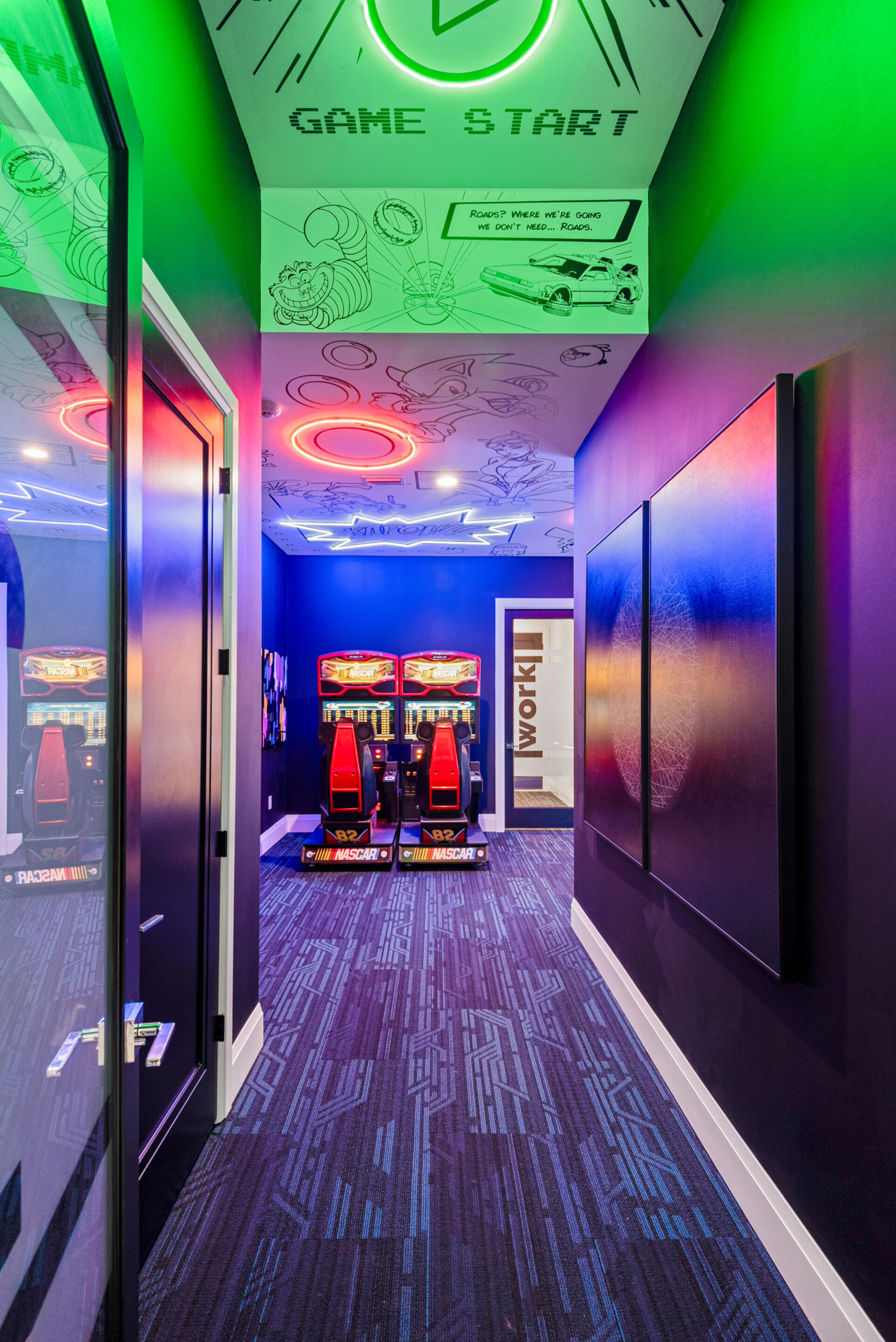 Get ready to play as you head into the game room