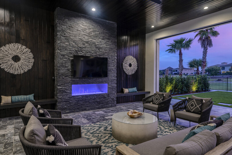 Sit on the patio and relax after a day of touring Orlando