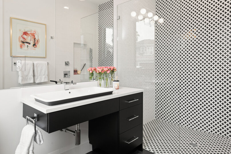 Bathroom with walk-in shower