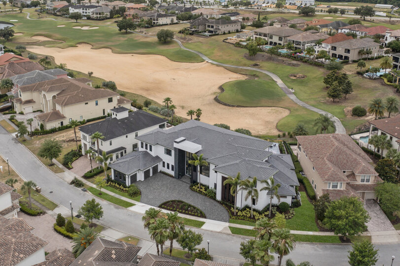 Amazing views down the fairway! This amazing house sits on the 14th tee box of the Jack Nicklaus golf course