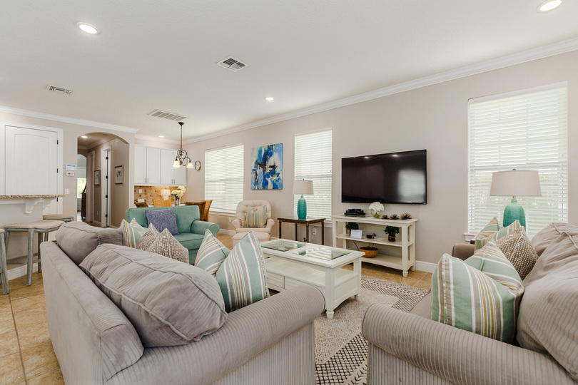 Watch a show or movie on the SMART TV with the entire family.