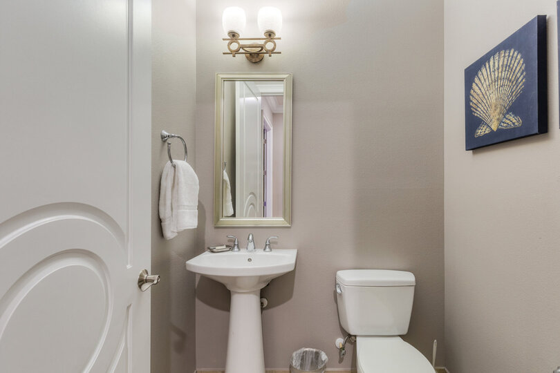 Half bath on the second floor