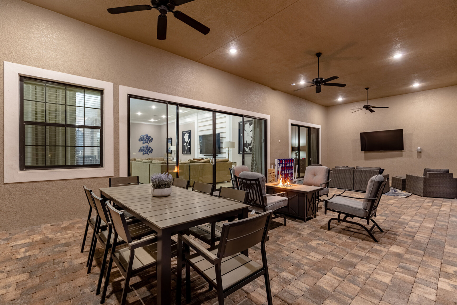Exterior lighting so you can be outside at any time of day