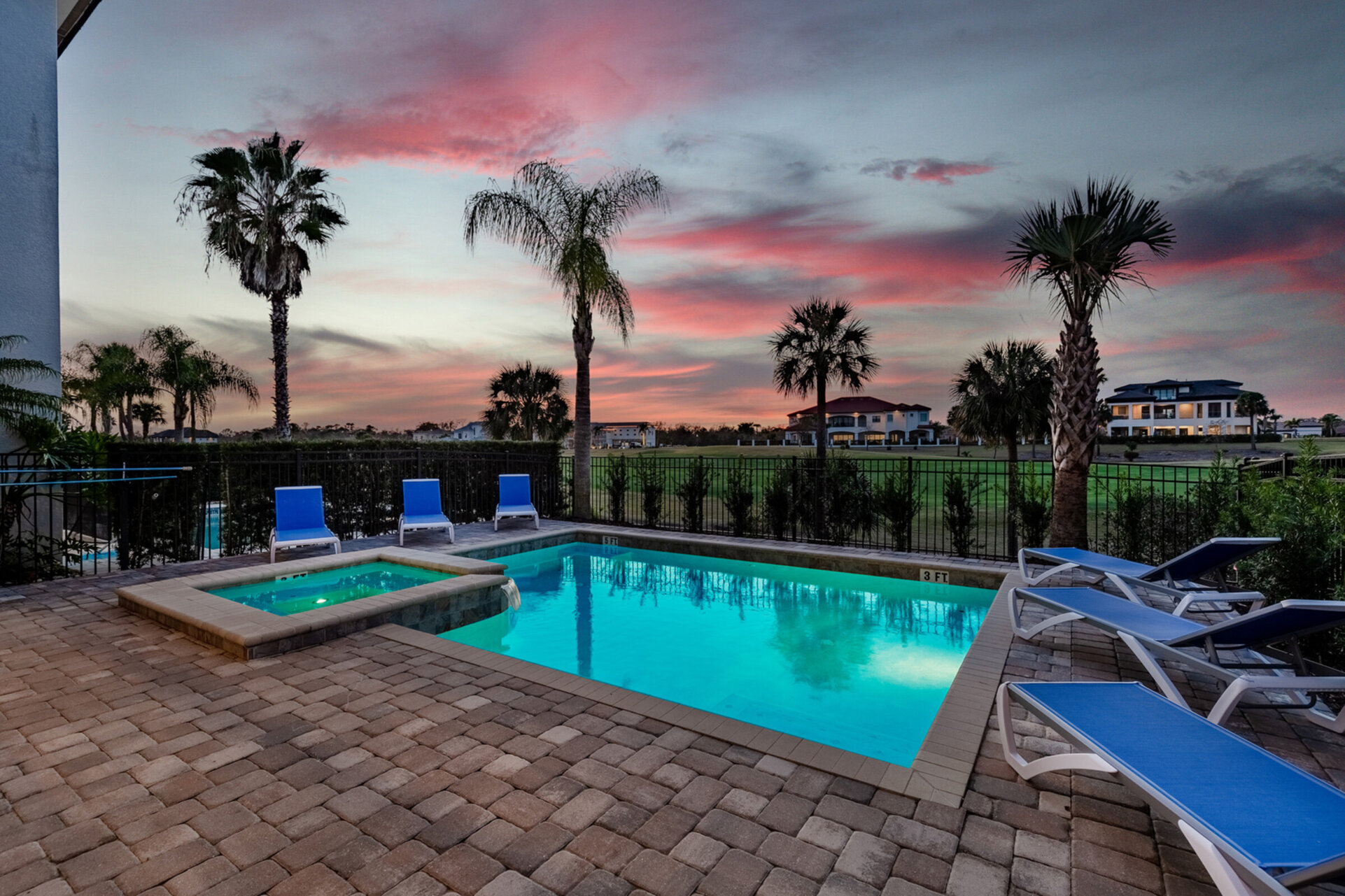 The spillover spa is perfect for relaxing on vacation