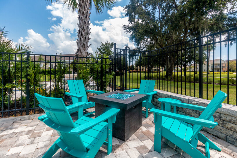 Sit by the fire pit at any time