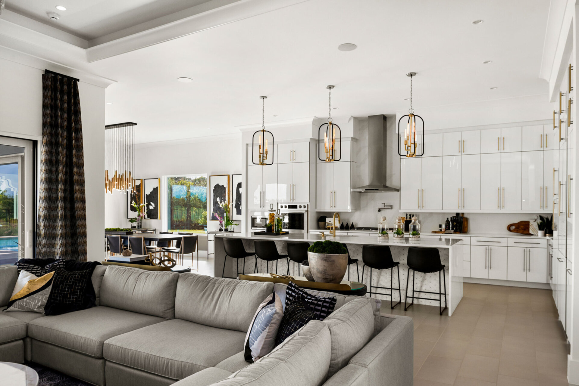 The incredibly designed open living space is great for the whole family to be together