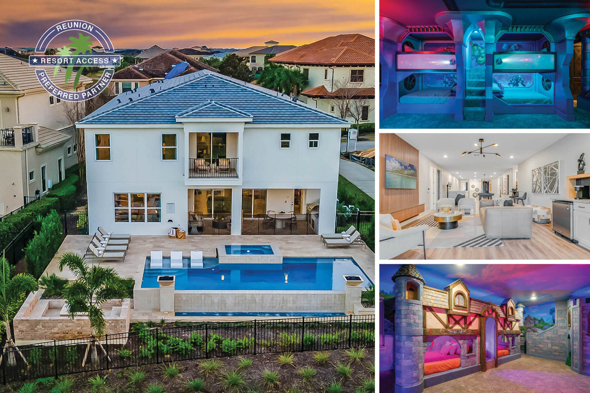 Relax in luxury at The Chic Dream! A newly built 10-bedroom home in the prestigious Reunion Resort! | Photos Taken: February 2023