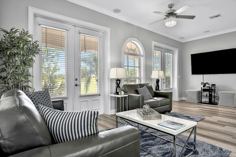 The comfortable sofas in the living room are a great place to gather