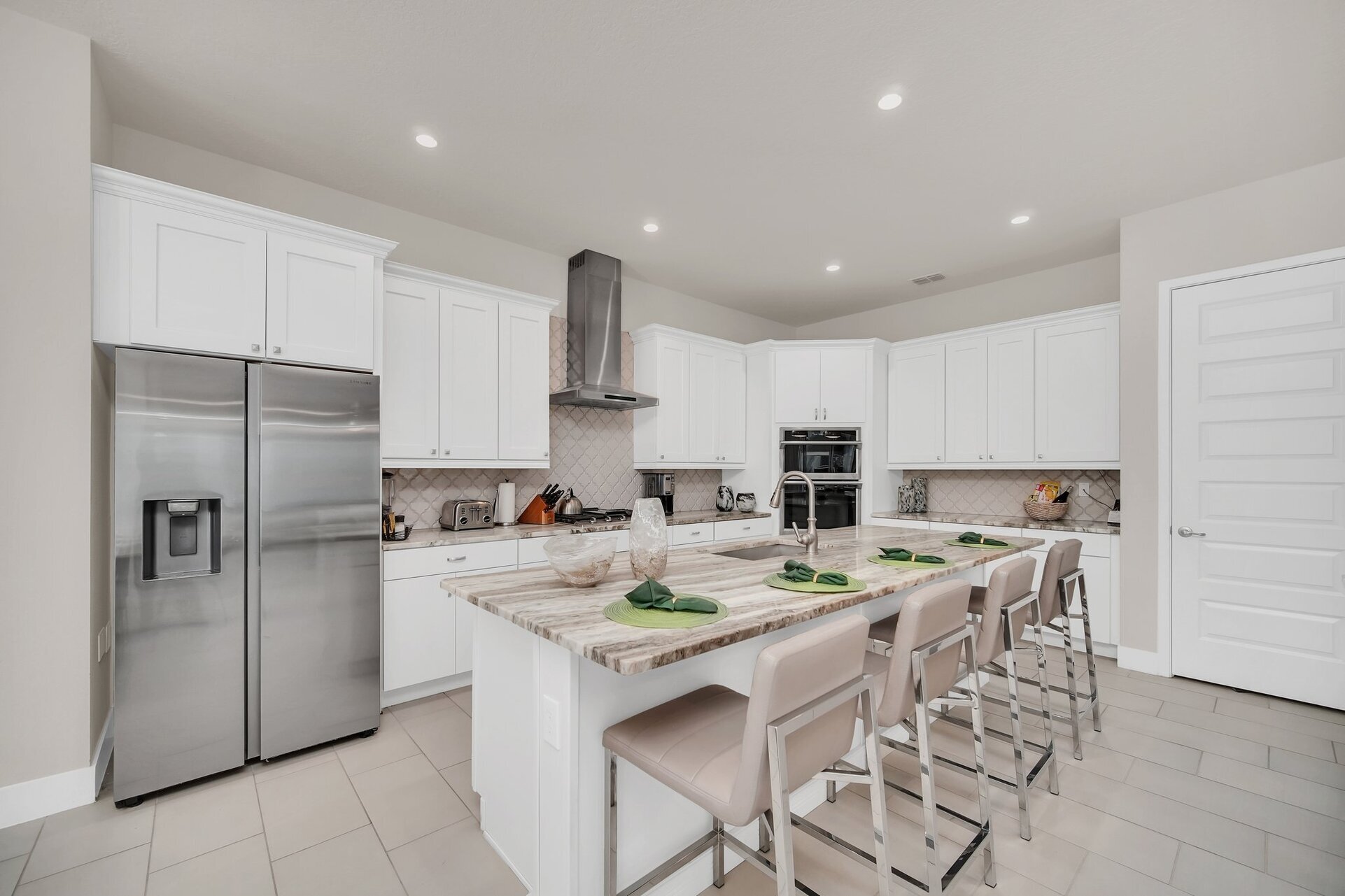 Enjoy casual meals at the breakfast bar or entertain guests in the adjoining dining space
