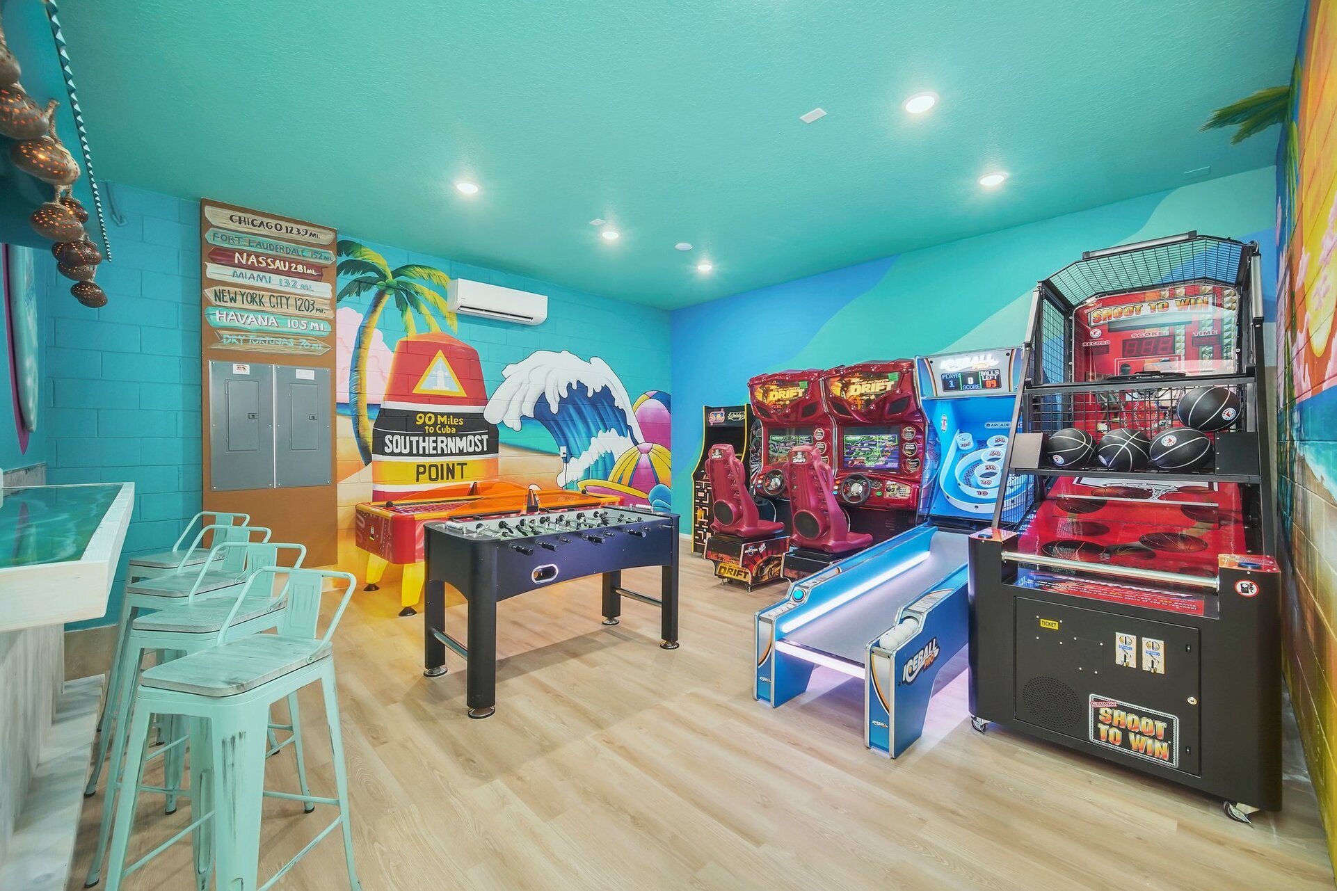 Have a blast in the game room, equipped with classic arcades and other fun games for endless entertainment