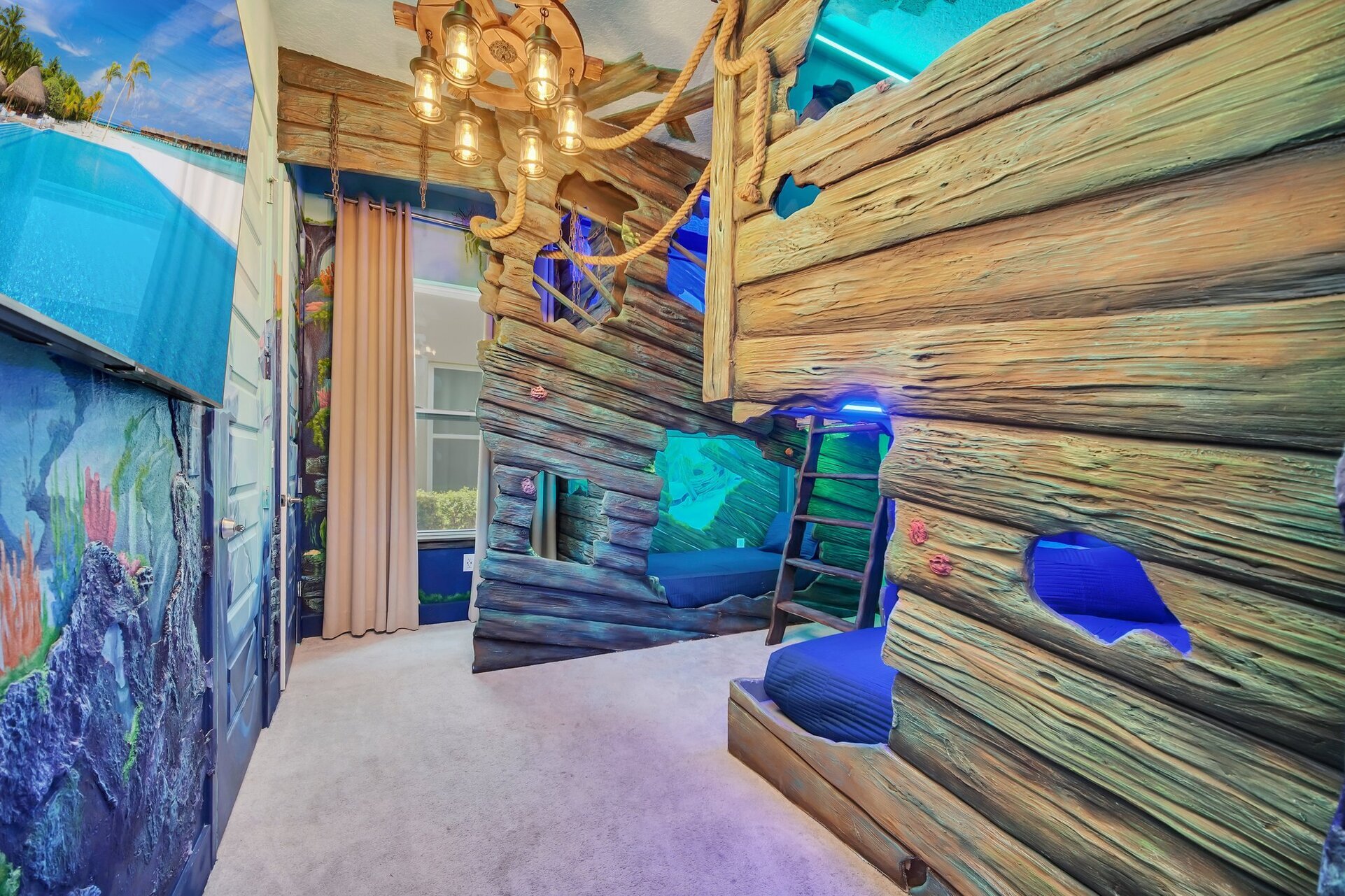 The kids will love the themed bedroom, creatively decorated to spark their imagination and provide a fun-filled retreat