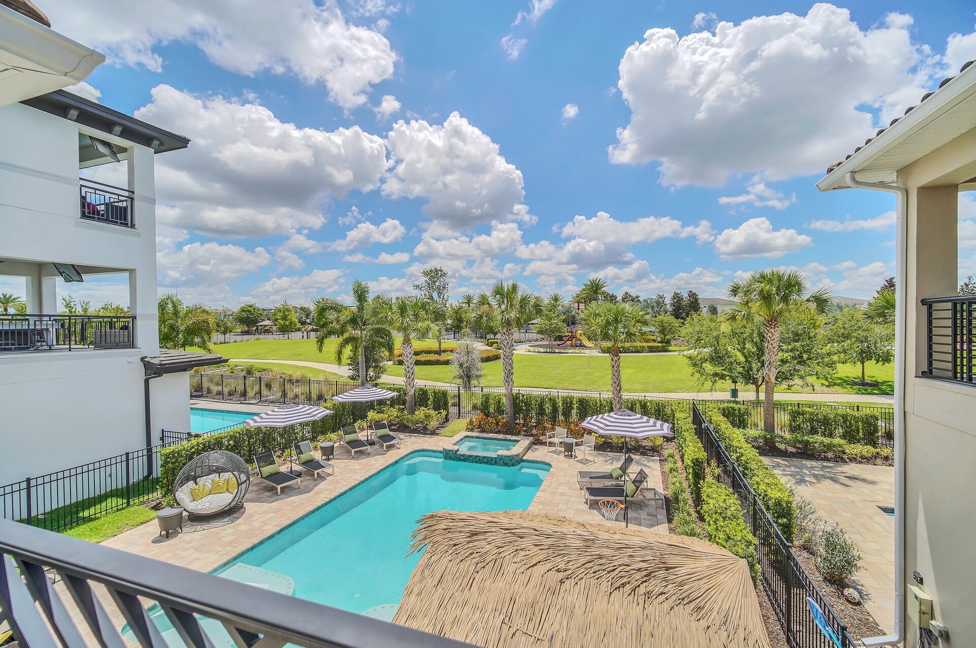 The privacy of this home is one-of-a-kind with simply nature surrounding your outdoor entertainment area and pool deck